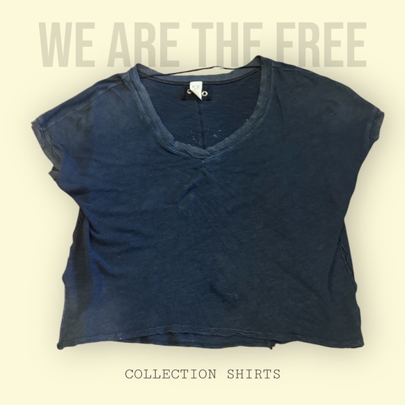 We The Free Tops - We The Free Dark Blue Short Sleeve Tee​